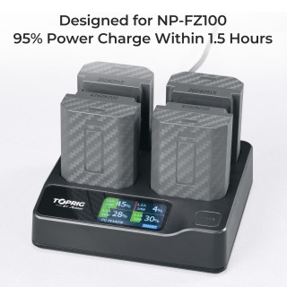 Accsoon BC02 Toprig 100W 4-Bay NP-FZ100 Fast Charger Accsoon BC02 Toprig 100W 4-Bay NP-FZ100 Fast Charger