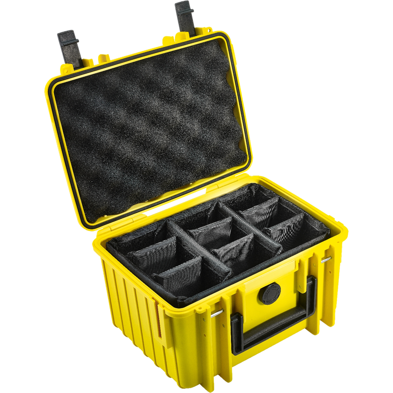 B&W Outdoor Cases Type 2000 YEL RPD (divider system)