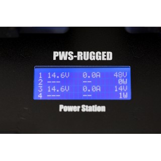 BLUESHAPE power station in RUGGED case for  4 batteries , trial voltage 14V - 28V and 48V regulated. 3 STUDS SYSTEM