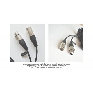 Ckmova AC-XLR 3-pin XLR(female) to 3-pin XLR(male) cable