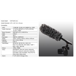 Ckmova FW-2 Shotgun Microphone Furry Windscreen for Outdoor Intereview Ckmova FW-2 Shotgun Microphone Furry Windscreen for Outdoor Intereview