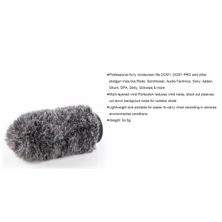 Ckmova FW-2 Shotgun Microphone Furry Windscreen for Outdoor Intereview