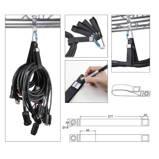 Kupo EZ440CH-B Tie cable holder, black 38x400mm