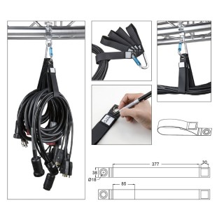 Kupo EZ440CH-B Tie cable holder, black 38x400mm Kupo EZ440CH-B Tie cable holder, black 38x400mm