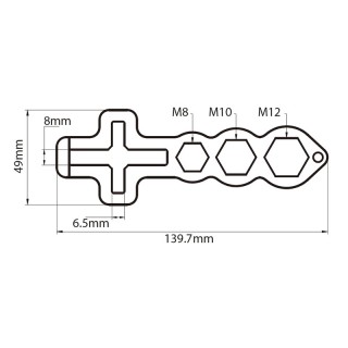 Kupo WS-140 Wingnut multi spanner Kupo WS-140 Wingnut multi spanner