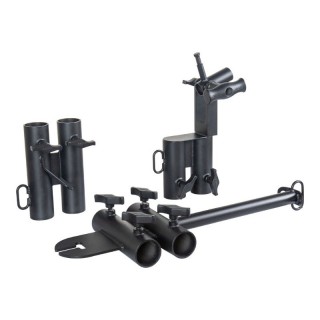 Kupo KCP-612DB Double Pipe Boom Rig For Pipe 1-1/2" Sch.40 (48.3mm)-Black