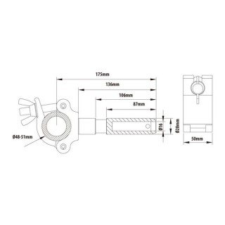 Kupo KCP-834 28MM Spigot Coupler Kupo KCP-834 28MM Spigot Coupler