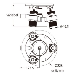 Kupo KSC-300 Euro To Mitchell 3-Way Leveler Kupo KSC-300 Euro To Mitchell 3-Way Leveler