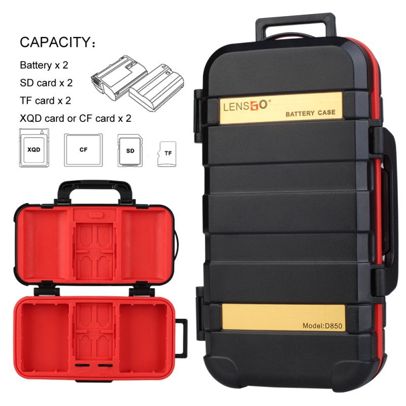 Lensgo D850 battery and card case