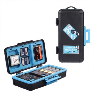 Lensgo D950 battery and card case blue