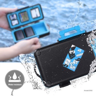Lensgo D950 battery and card case blue
