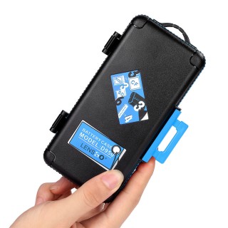Lensgo D950 battery and card case blue