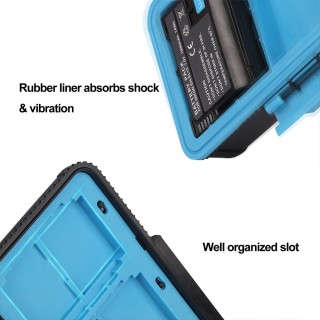 Lensgo D950 battery and card case blue