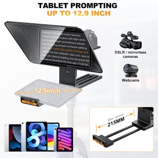 Lensgo TC12 12.9'' Teleprompter for iPad Tablet Smartphone DSLR Camera Lensgo TC12 12.9'' Teleprompter for iPad Tablet Smartphone DSLR Camera