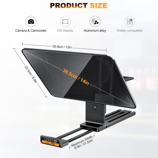 Lensgo TC12 12.9'' Teleprompter for iPad Tablet Smartphone DSLR Camera Lensgo TC12 12.9'' Teleprompter for iPad Tablet Smartphone DSLR Camera