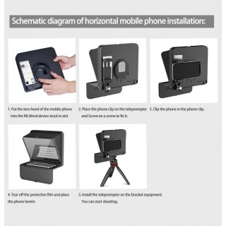 Lensgo TC7 8” Teleprompter for iPad Tablet Smartphone DSLR Camera Lensgo TC7 8” Teleprompter for iPad Tablet Smartphone DSLR Camera