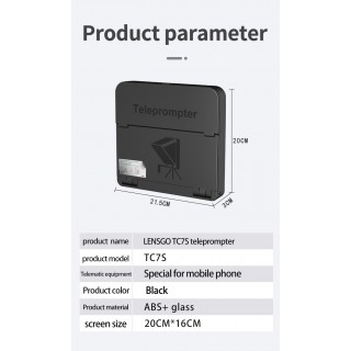 Lensgo TC7 8” Teleprompter for iPad Tablet Smartphone DSLR Camera Lensgo TC7 8” Teleprompter for iPad Tablet Smartphone DSLR Camera