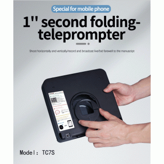Lensgo TC7 8” Teleprompter for iPad Tablet Smartphone DSLR Camera