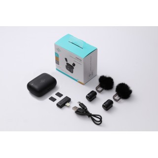 Luucco MiniPods-K2 (USB-C / Black) wireless lavalier microphone Luucco MiniPods-K2 (USB-C / Black) wireless lavalier microphone