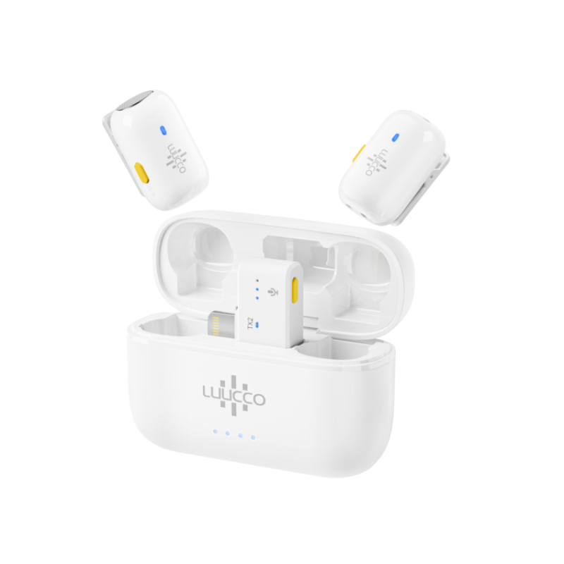 Luucco MiniPods-K2 (USB-C / White) wireless lavalier microphone
