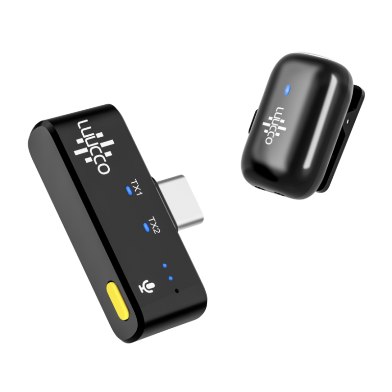 Luucco MiniPods-K1 (USB-C / Black) wireless lavalier microphone