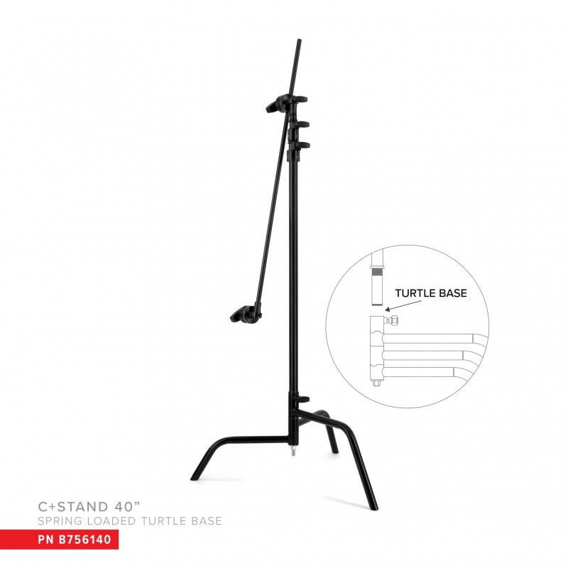 Matthews B756140 40" C-STAND W/SPRING LOADED TURTLE BASE, INCLUDES GRIP HEAD & ARM