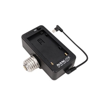 NanLite NPF Battery Adapter with E27 Head NanLite NPF Battery Adapter with E27 Head