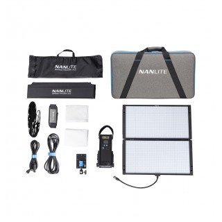 Nanlite PavoSlim 240B LED panel + Hedbox NINA-M Mini V-Mount 2 pcs