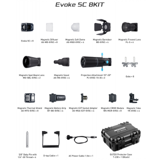 Nanlux Evoke 5C LED Full-color Spot Light 8Kit Nanlux Evoke 5C LED Full-color Spot Light 8Kit