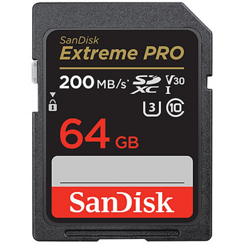 Sandisk Extreme Pro SDXC Card 64GB 200MB/s UHS-I