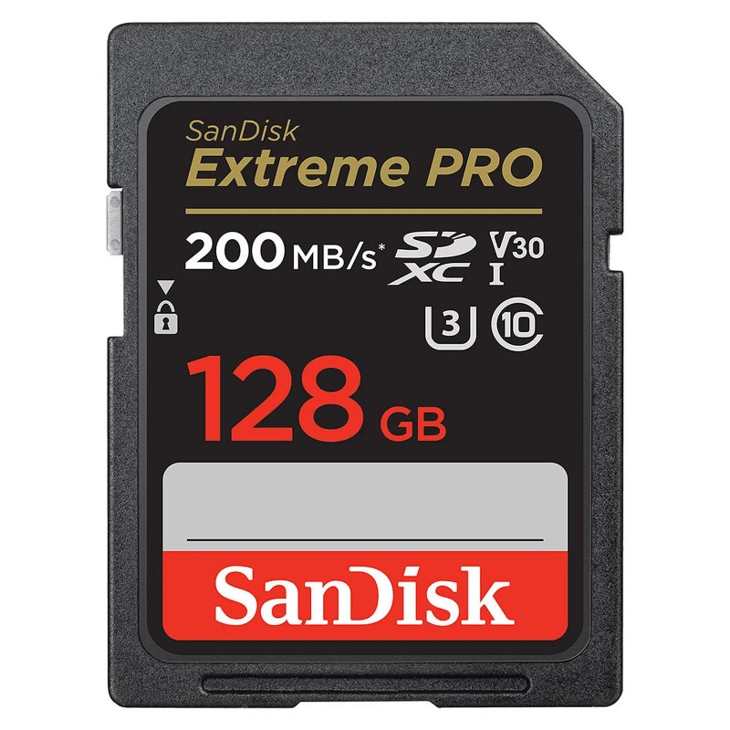 Sandisk Extreme Pro SDXC Card 128GB 200MB/s UHS-I