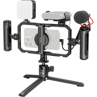 SmallRig 4704 All-in-One Video Kit For Smartphone Creators with Audio and Lighting System Full Quick Pro Edition SmallRig 4704 All-in-One Video Kit For Smartphone Creators with Audio and Lighting System Full Quick Pro Edition