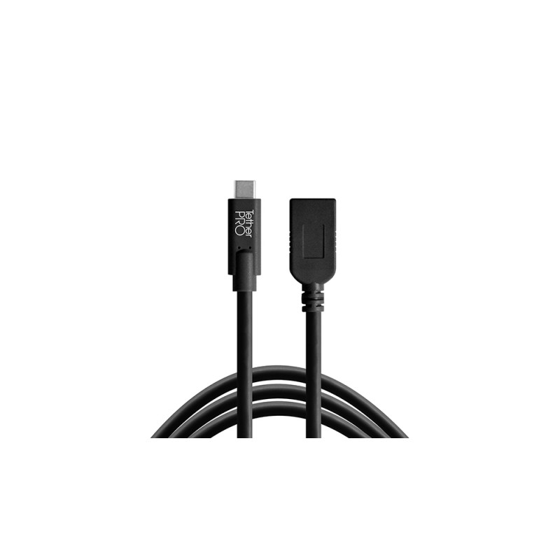 Tether Tools Pro USB-C to USB-A Female Adapter cable 4.6m BLK