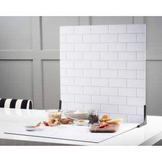 V-Flat White Subway Tile/Ebony Subway Tile - XL V-Flat White Subway Tile/Ebony Subway Tile - XL
