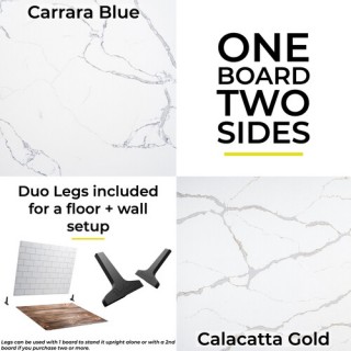 V-Flat Carrara Blue/Calacatta Gold