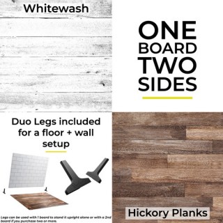 V-Flat Whitewash/Hickory Planks