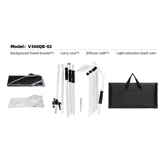 Digitalfoto Background Frame V360QB-02 with Removable Diffuser Reflector Flag board Digitalfoto Background Frame V360QB-02 with Removable Diffuser Reflector Flag board