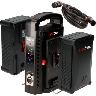 Nanlite Forza 300B Spot Light + Hedbox PROBANK 2M 300Wh Power Bank Kit with 2 x NERO M V-Mount Batteries