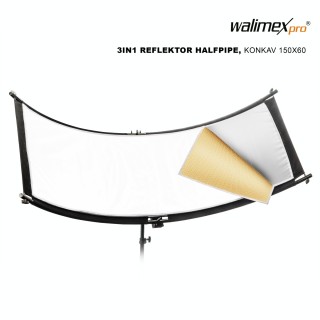 Walimex pro 3in1 Reflector Halfpipe, concave 150x60cm Walimex pro 3in1 Reflector Halfpipe, concave 150x60cm