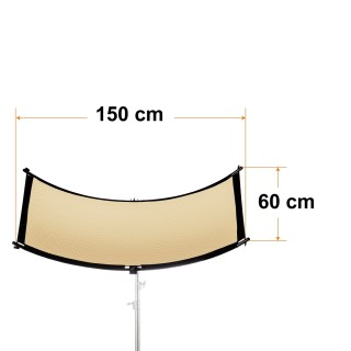 Walimex pro 3in1 Reflector Halfpipe, concave 150x60cm Walimex pro 3in1 Reflector Halfpipe, concave 150x60cm