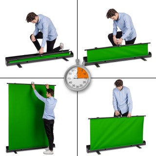 Walimex pro Roll-up Background Green 155x200 