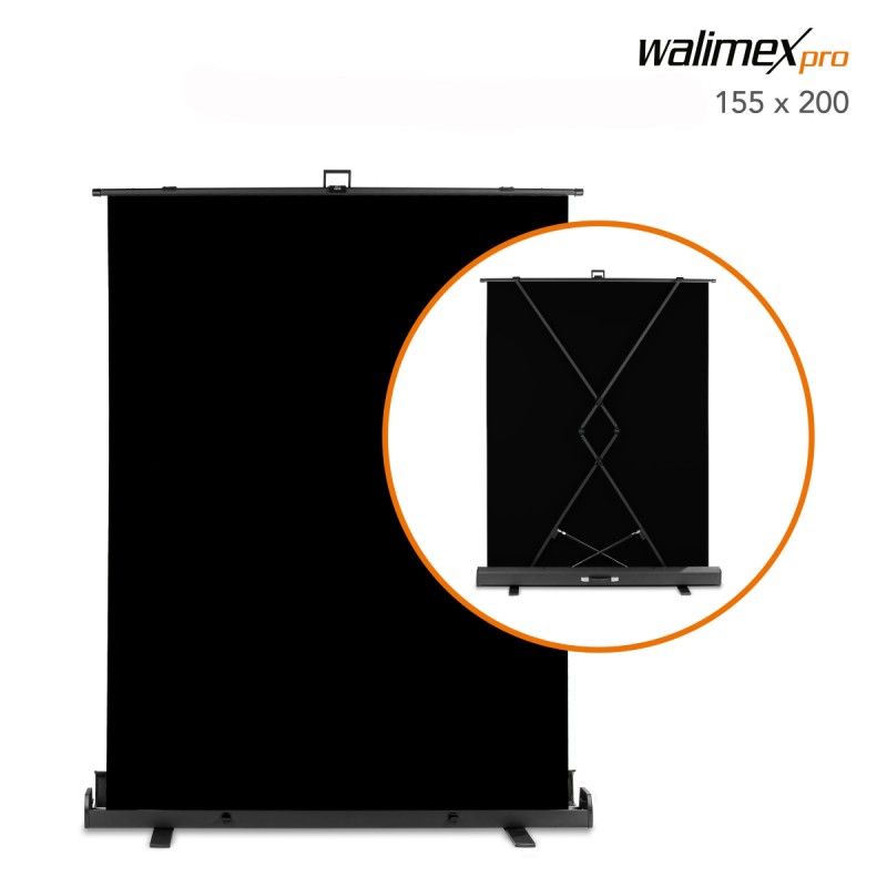 Walimex pro Roll-up Background black 155x200